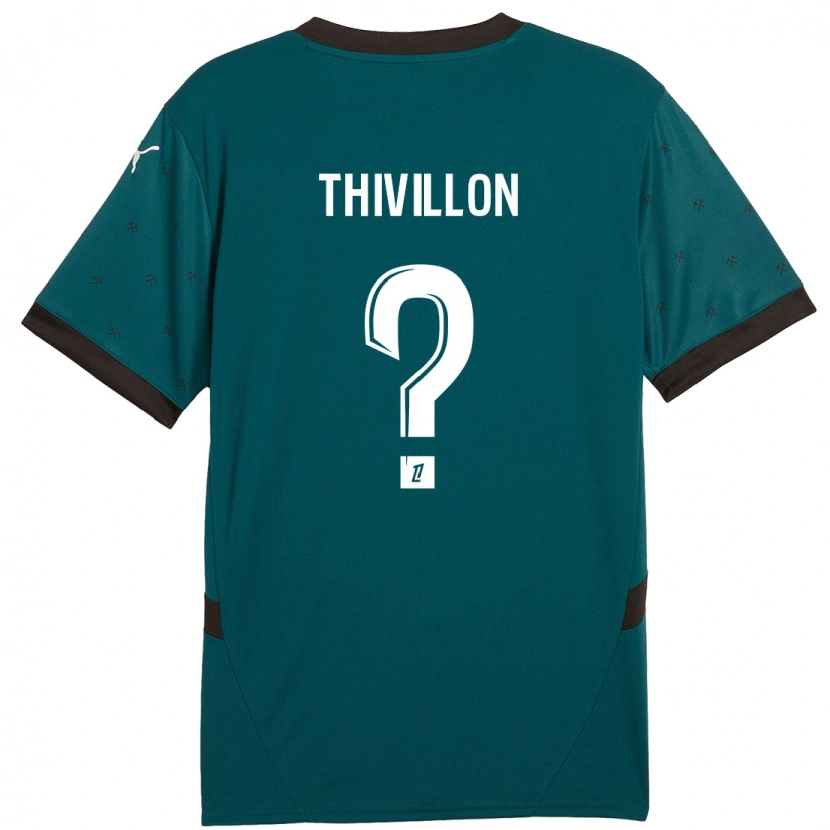 Danxen Børn Lina Thivillon #0 Mørkegrøn Udebane Spillertrøjer 2024/25 Trøje T-Shirt