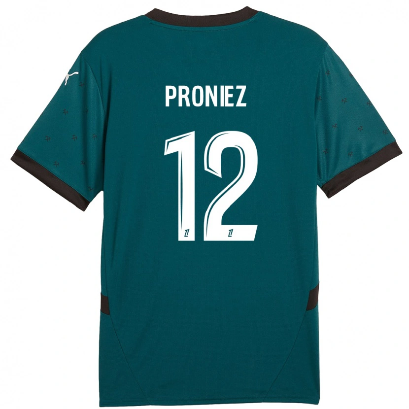 Danxen Børn Fany Proniez #12 Mørkegrøn Udebane Spillertrøjer 2024/25 Trøje T-Shirt