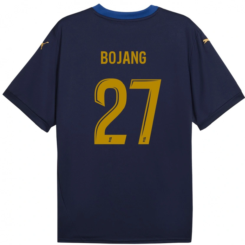 Danxen Børn Adama Bojang #27 Marine Guld Udebane Spillertrøjer 2024/25 Trøje T-Shirt