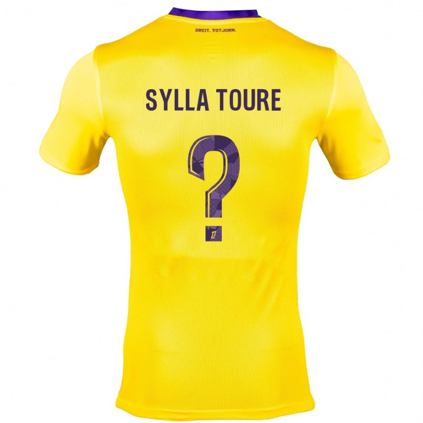 Danxen Børn Ismael Sylla Touré #0 Gul Lilla Udebane Spillertrøjer 2024/25 Trøje T-Shirt