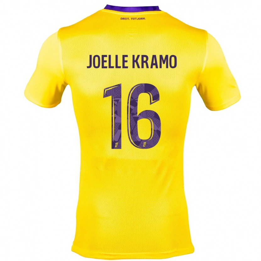 Danxen Børn Marie Joelle Kramo #16 Gul Lilla Udebane Spillertrøjer 2024/25 Trøje T-Shirt