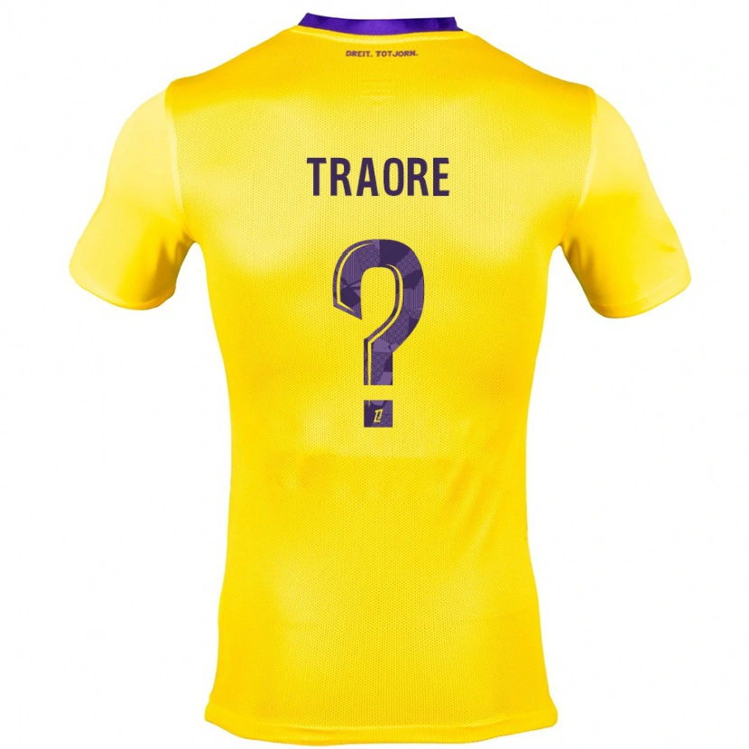 Danxen Børn Bonota Traoré #0 Gul Lilla Udebane Spillertrøjer 2024/25 Trøje T-Shirt