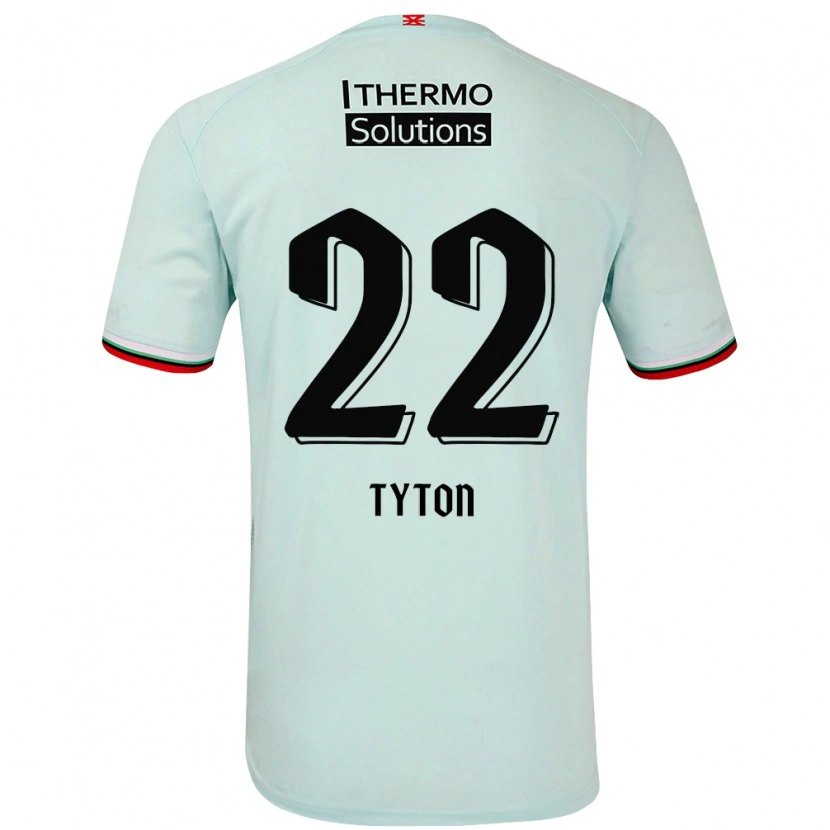 Danxen Børn Przemyslaw Tyton #22 Lysegrøn Udebane Spillertrøjer 2024/25 Trøje T-Shirt