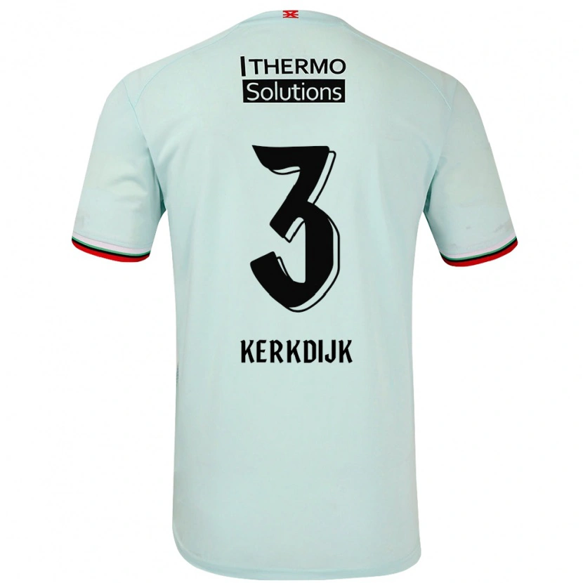Danxen Børn Danique Kerkdijk #3 Lysegrøn Udebane Spillertrøjer 2024/25 Trøje T-Shirt
