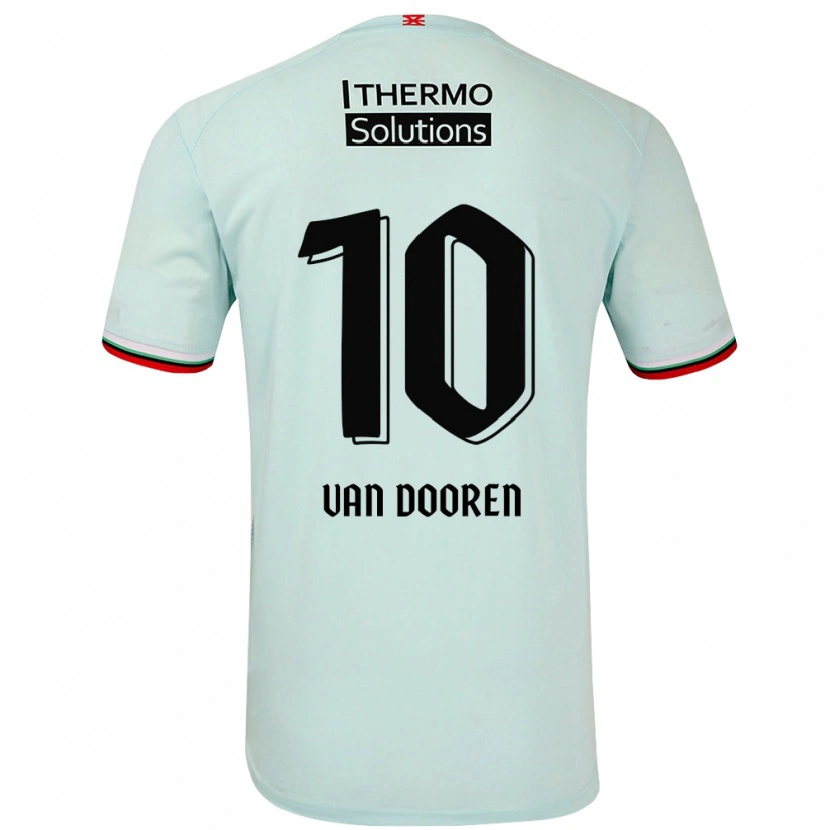 Danxen Børn Kayleigh Van Dooren #10 Lysegrøn Udebane Spillertrøjer 2024/25 Trøje T-Shirt