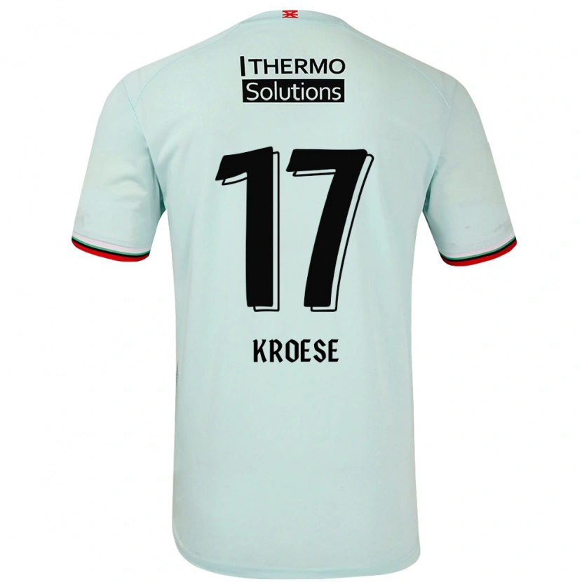 Danxen Børn Fieke Kroese #17 Lysegrøn Udebane Spillertrøjer 2024/25 Trøje T-Shirt