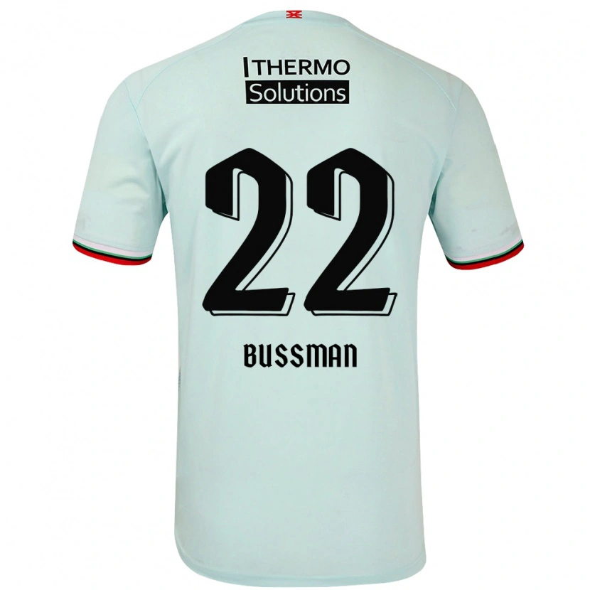 Danxen Børn Fiene Bussman #22 Lysegrøn Udebane Spillertrøjer 2024/25 Trøje T-Shirt