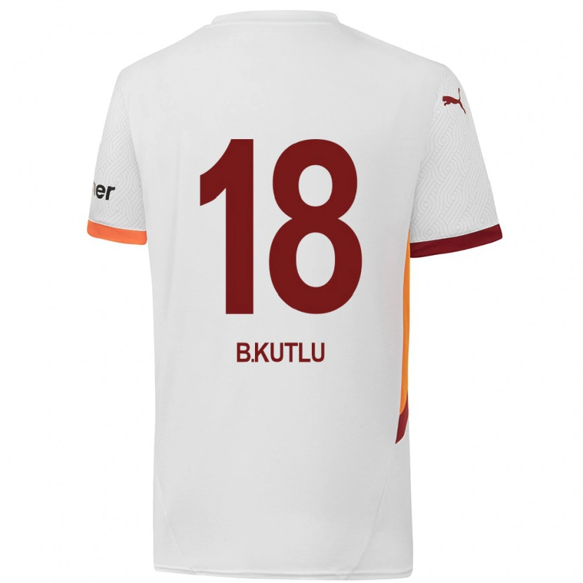 Danxen Børn Berkan Kutlu #18 Hvid Gul Rød Udebane Spillertrøjer 2024/25 Trøje T-Shirt