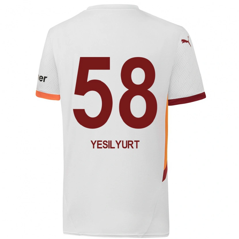 Danxen Børn Ali Yeşilyurt #58 Hvid Gul Rød Udebane Spillertrøjer 2024/25 Trøje T-Shirt