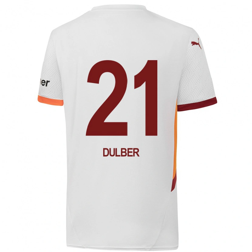 Danxen Børn Didem Dülber #21 Hvid Gul Rød Udebane Spillertrøjer 2024/25 Trøje T-Shirt