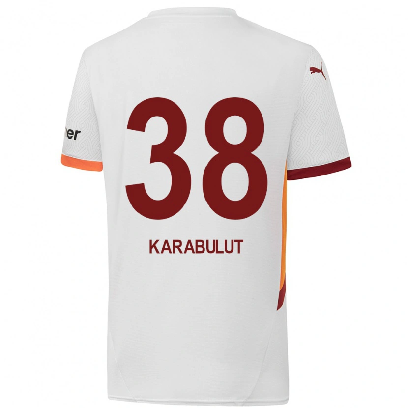 Danxen Børn Arzu Karabulut #38 Hvid Gul Rød Udebane Spillertrøjer 2024/25 Trøje T-Shirt