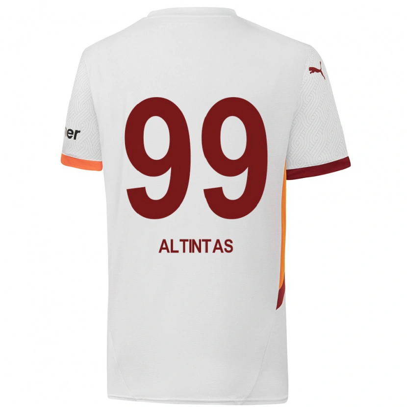 Danxen Børn Benan Altıntaş #99 Hvid Gul Rød Udebane Spillertrøjer 2024/25 Trøje T-Shirt