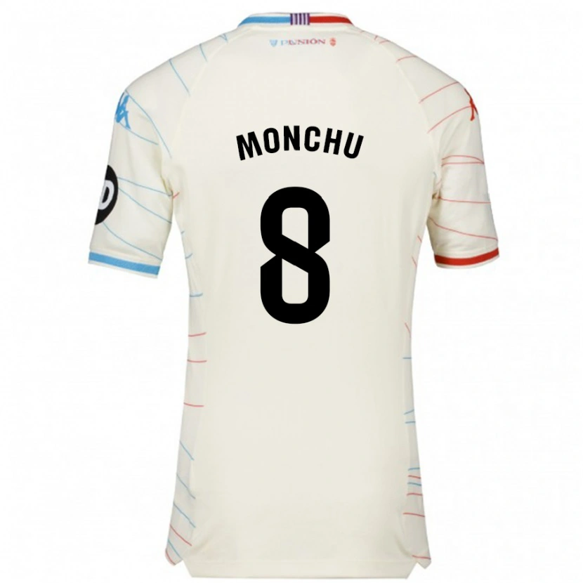 Danxen Børn Monchu #8 Hvid Rød Blå Udebane Spillertrøjer 2024/25 Trøje T-Shirt