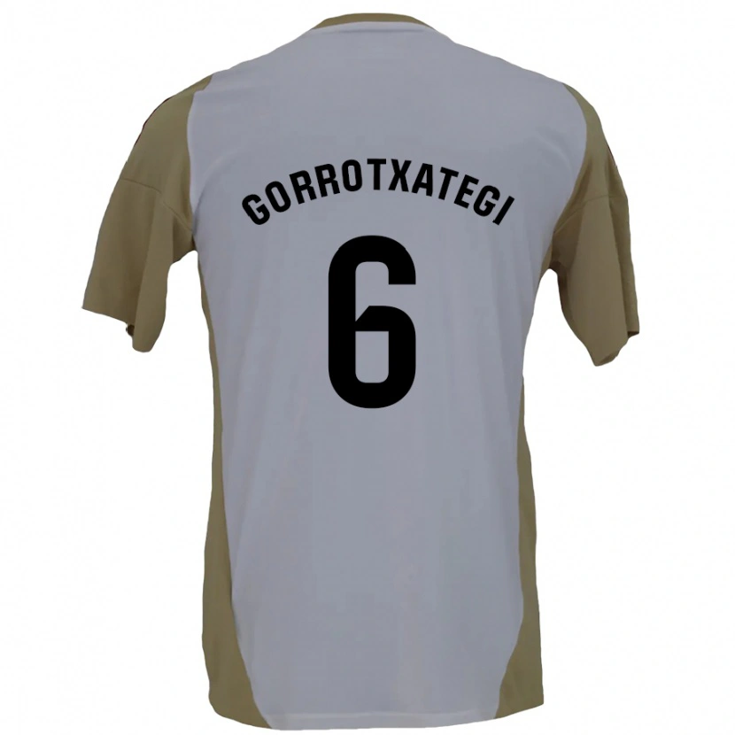 Danxen Børn Jon Gorrotxategi #6 Brun Hvid Udebane Spillertrøjer 2024/25 Trøje T-Shirt