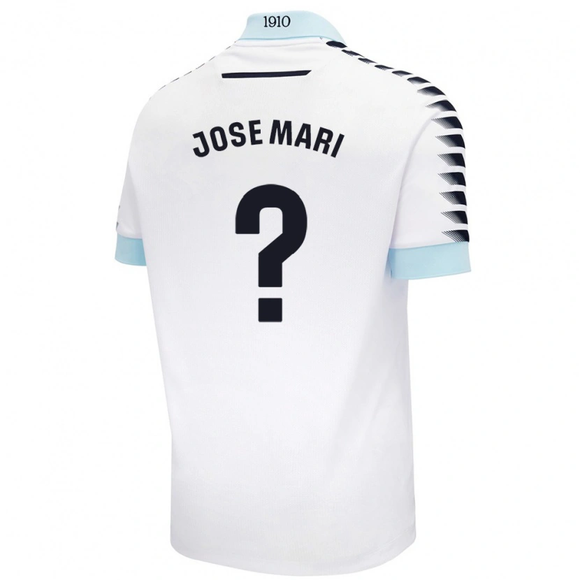 Danxen Børn José Mari #0 Hvid Blå Udebane Spillertrøjer 2024/25 Trøje T-Shirt