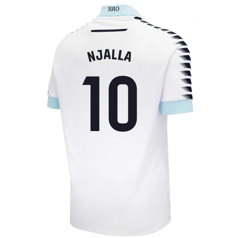 Danxen Børn Nico Njalla #10 Hvid Blå Udebane Spillertrøjer 2024/25 Trøje T-Shirt