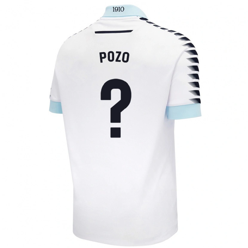 Danxen Børn Nicholas Pozo #0 Hvid Blå Udebane Spillertrøjer 2024/25 Trøje T-Shirt