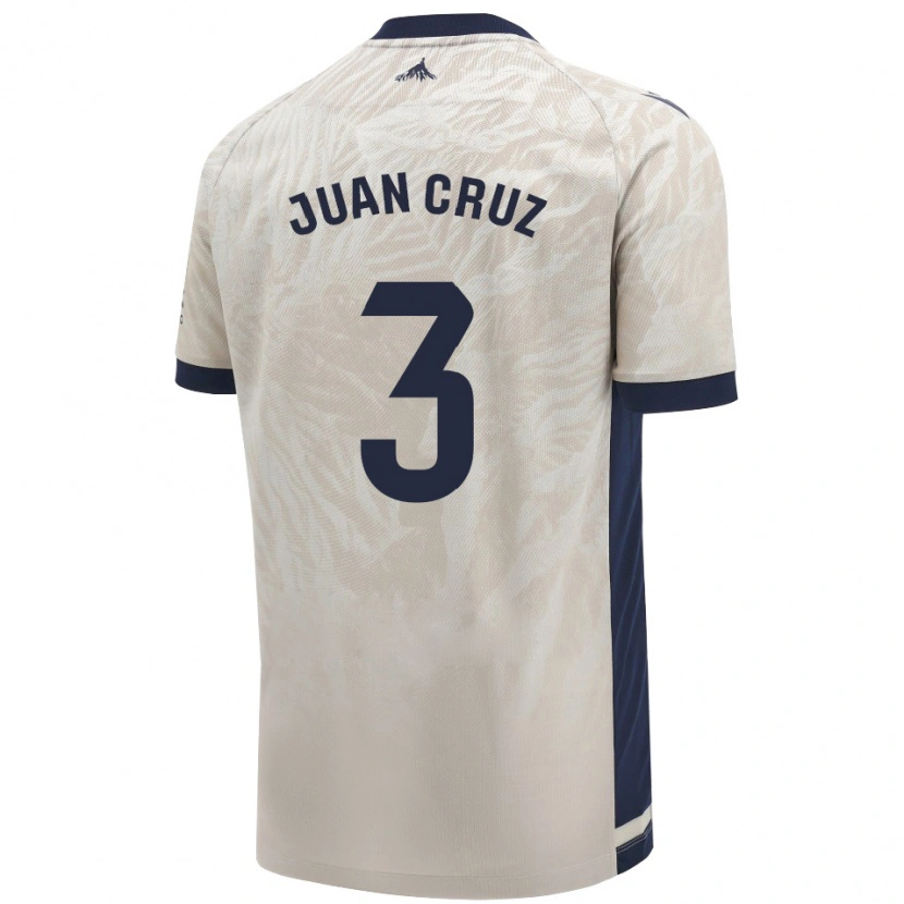 Danxen Børn Juan Cruz #3 Lysegrå Udebane Spillertrøjer 2024/25 Trøje T-Shirt