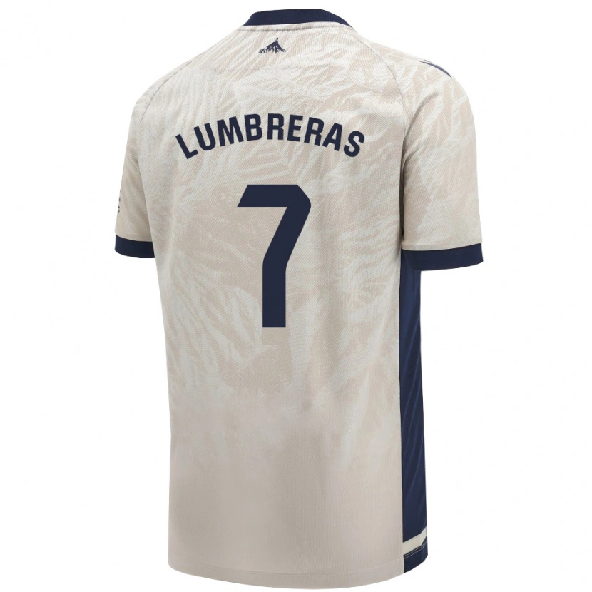 Danxen Børn Carlos Lumbreras #7 Lysegrå Udebane Spillertrøjer 2024/25 Trøje T-Shirt
