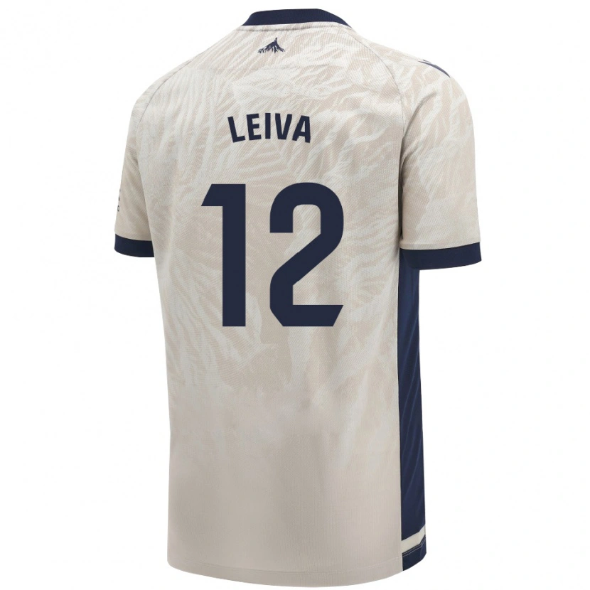Danxen Børn Álvaro Leiva #12 Lysegrå Udebane Spillertrøjer 2024/25 Trøje T-Shirt