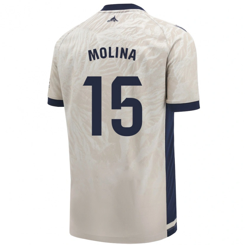 Danxen Børn Guillem Molina #15 Lysegrå Udebane Spillertrøjer 2024/25 Trøje T-Shirt