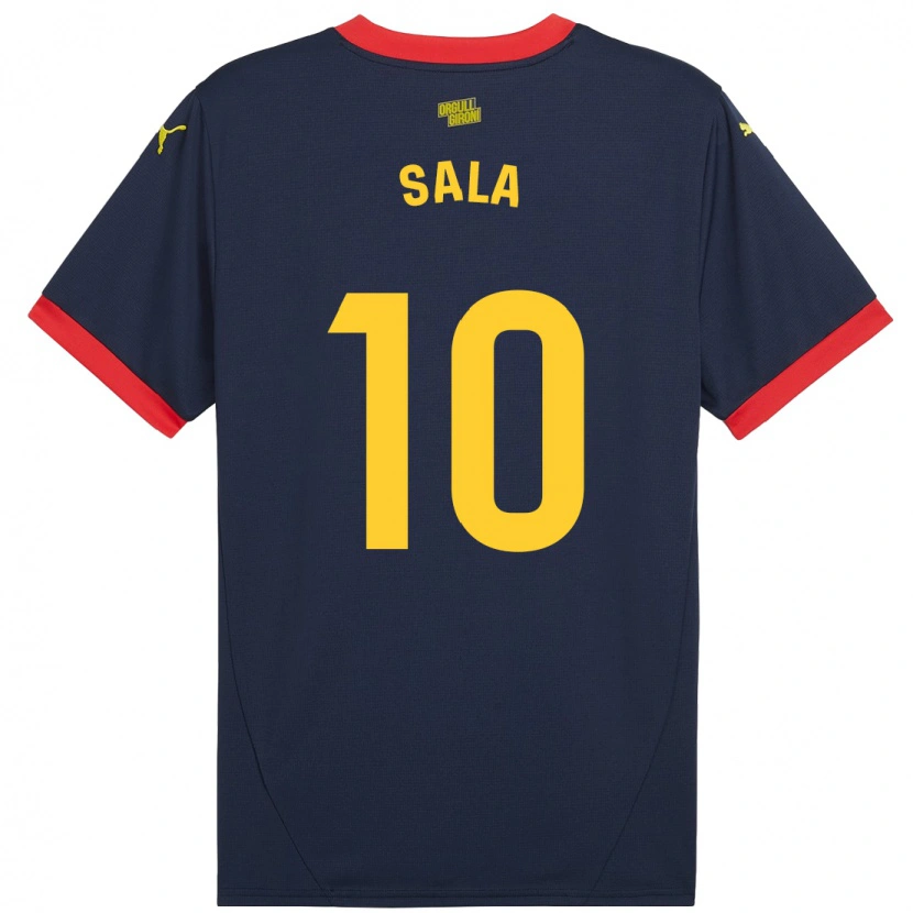Danxen Børn Georgina Sala #10 Marine Rød Udebane Spillertrøjer 2024/25 Trøje T-Shirt