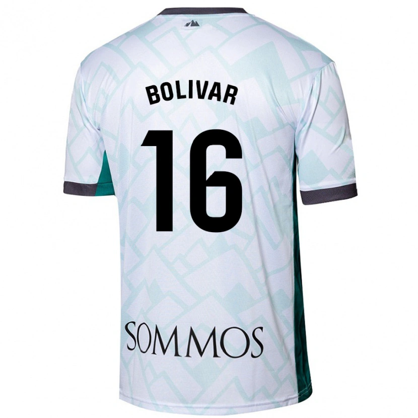 Danxen Børn Jovanny Bolívar #16 Hvid Grøn Udebane Spillertrøjer 2024/25 Trøje T-Shirt