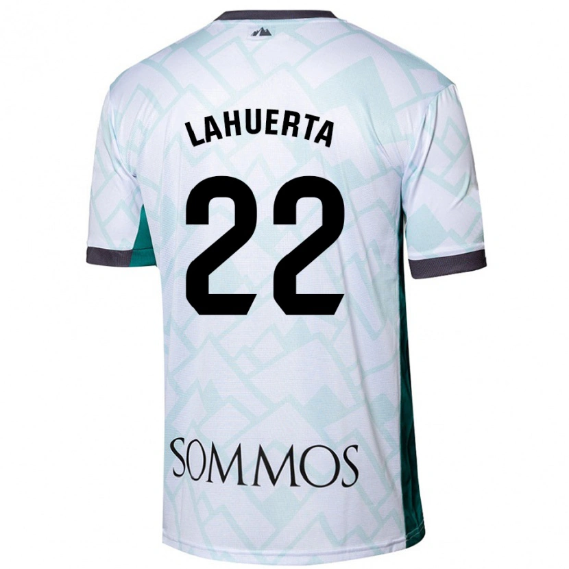 Danxen Børn Gema Lahuerta #22 Hvid Grøn Udebane Spillertrøjer 2024/25 Trøje T-Shirt