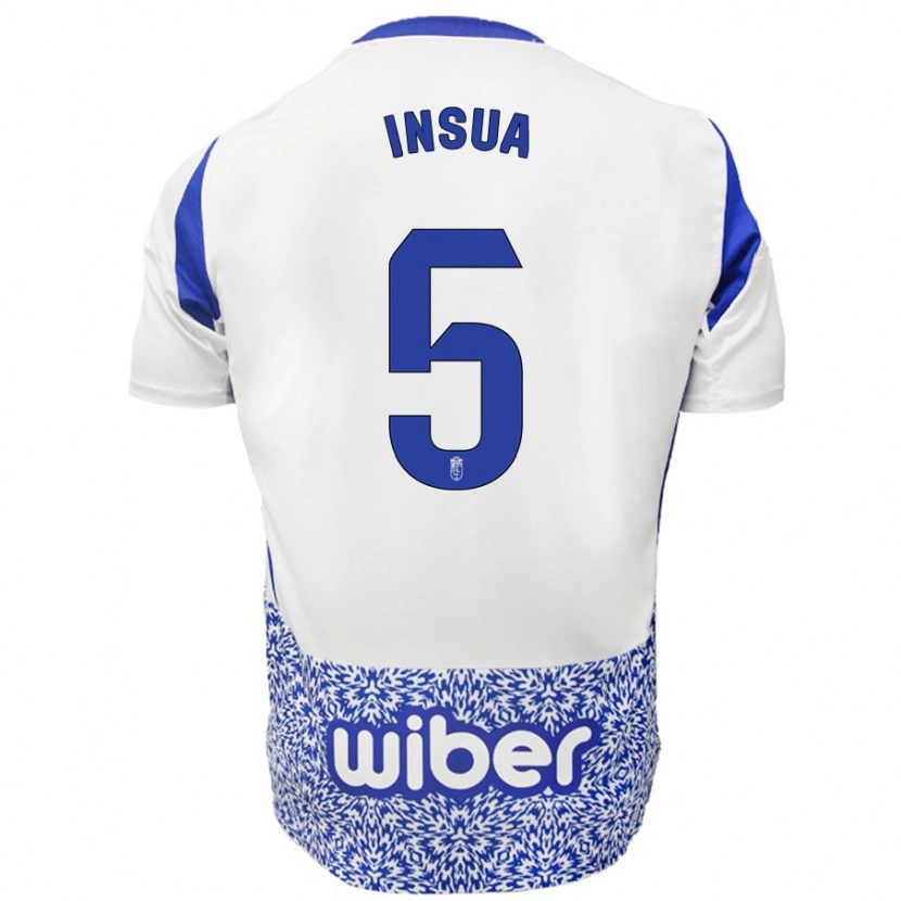 Danxen Børn Pablo Insua #5 Hvid Blå Udebane Spillertrøjer 2024/25 Trøje T-Shirt