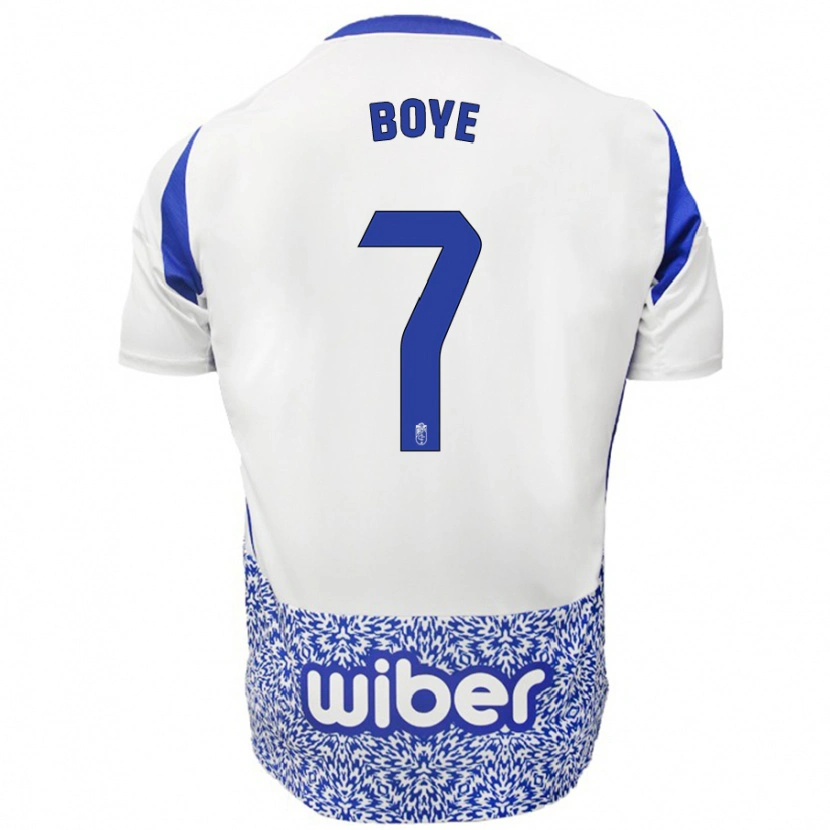 Danxen Børn Lucas Boyé #7 Hvid Blå Udebane Spillertrøjer 2024/25 Trøje T-Shirt
