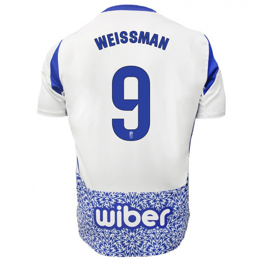 Danxen Børn Shon Weissman #9 Hvid Blå Udebane Spillertrøjer 2024/25 Trøje T-Shirt