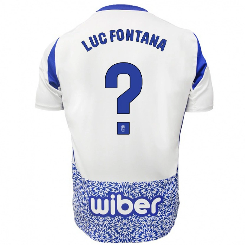 Danxen Børn Jean Luc Fontana #0 Hvid Blå Udebane Spillertrøjer 2024/25 Trøje T-Shirt