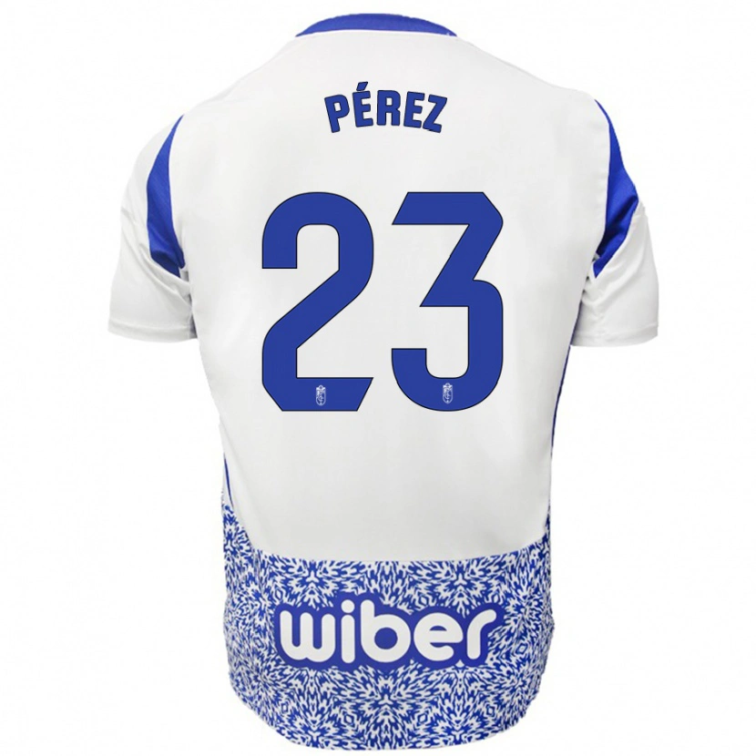 Danxen Børn Lucas Pérez #23 Hvid Blå Udebane Spillertrøjer 2024/25 Trøje T-Shirt