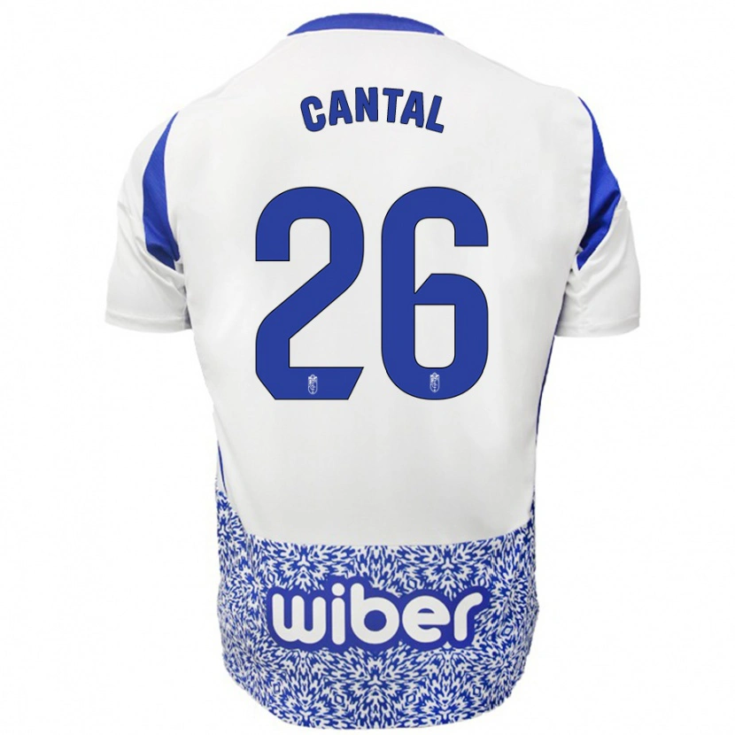 Danxen Børn Paco Cantal #26 Hvid Blå Udebane Spillertrøjer 2024/25 Trøje T-Shirt