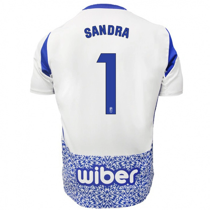 Danxen Børn Sandra #1 Hvid Blå Udebane Spillertrøjer 2024/25 Trøje T-Shirt