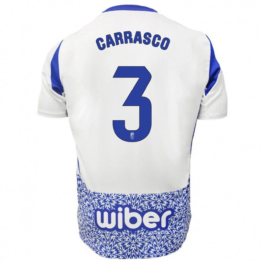 Danxen Børn Marta Carrasco #3 Hvid Blå Udebane Spillertrøjer 2024/25 Trøje T-Shirt