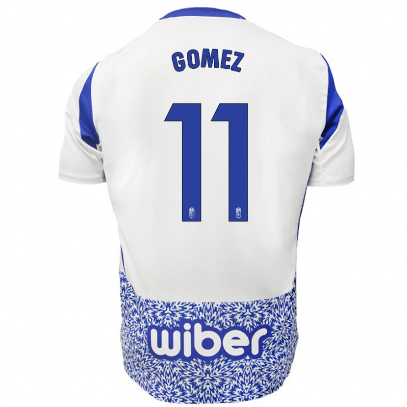 Danxen Børn Andrea Gómez #11 Hvid Blå Udebane Spillertrøjer 2024/25 Trøje T-Shirt