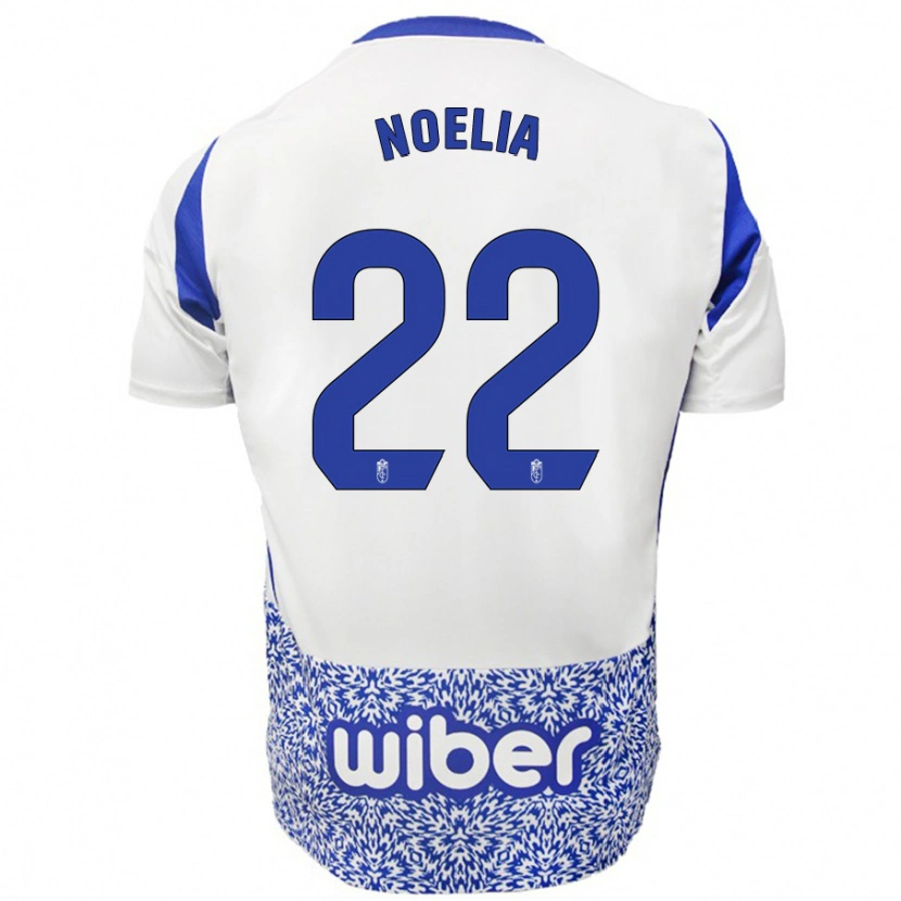 Danxen Børn Noelia Salas Mullens #22 Hvid Blå Udebane Spillertrøjer 2024/25 Trøje T-Shirt