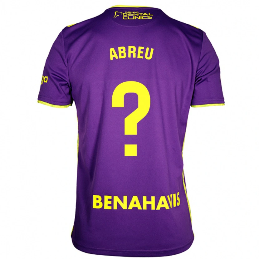 Danxen Børn Marco Abreu #0 Lilla Gul Udebane Spillertrøjer 2024/25 Trøje T-Shirt