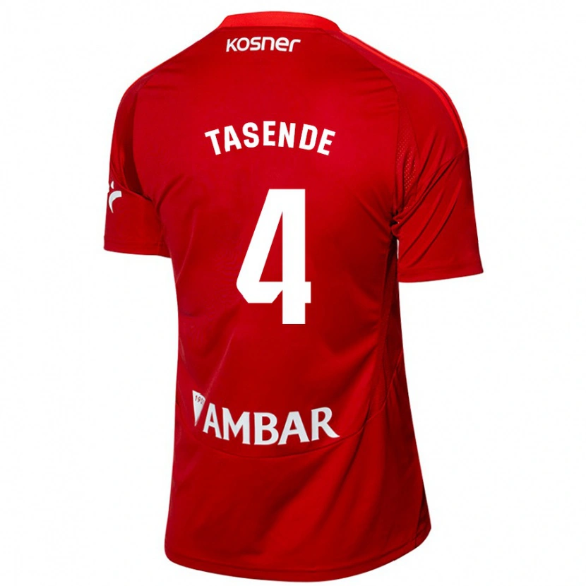 Danxen Børn Dani Tasende #4 Hvid Blå Udebane Spillertrøjer 2024/25 Trøje T-Shirt