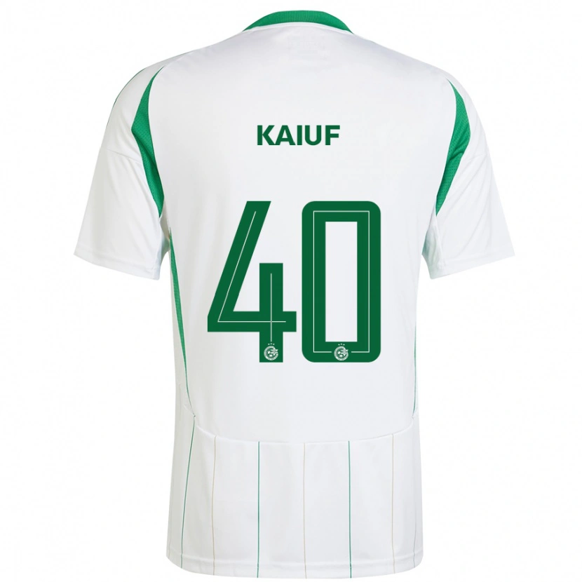 Danxen Børn Sharif Kaiuf #40 Hvid Grøn Udebane Spillertrøjer 2024/25 Trøje T-Shirt