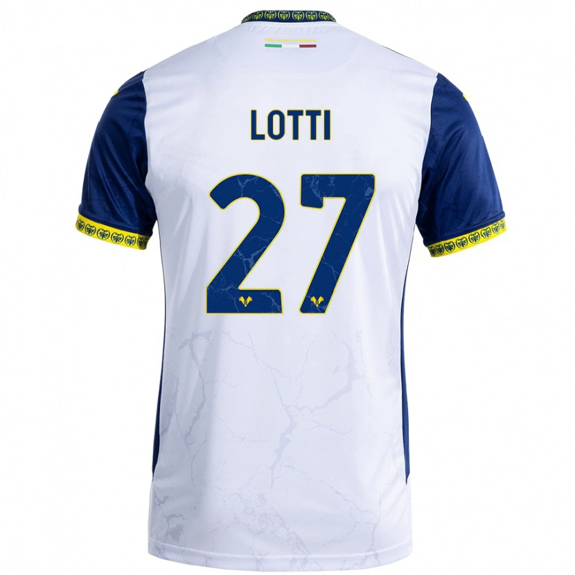 Danxen Børn Irene Lotti #27 Hvid Blå Udebane Spillertrøjer 2024/25 Trøje T-Shirt