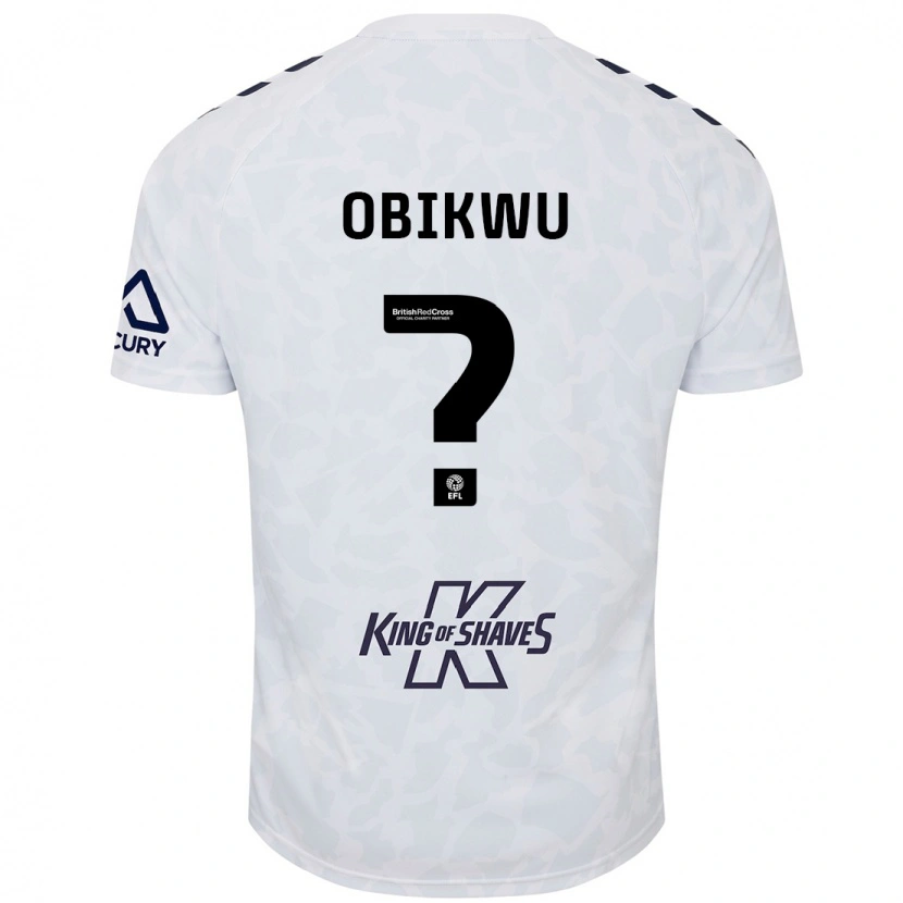 Danxen Børn Justin Obikwu #0 Hvid Udebane Spillertrøjer 2024/25 Trøje T-Shirt
