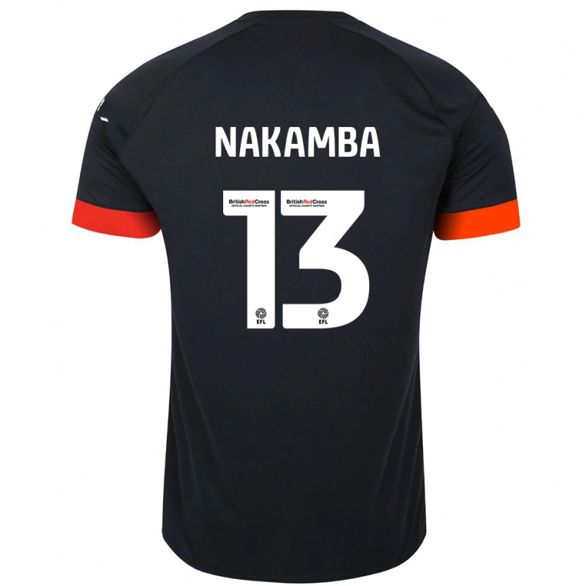Danxen Børn Marvelous Nakamba #13 Sort Orange Udebane Spillertrøjer 2024/25 Trøje T-Shirt