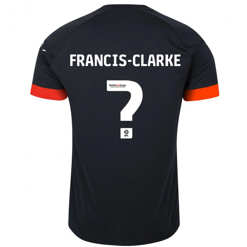 Danxen Børn Aidan Francis-Clarke #0 Sort Orange Udebane Spillertrøjer 2024/25 Trøje T-Shirt