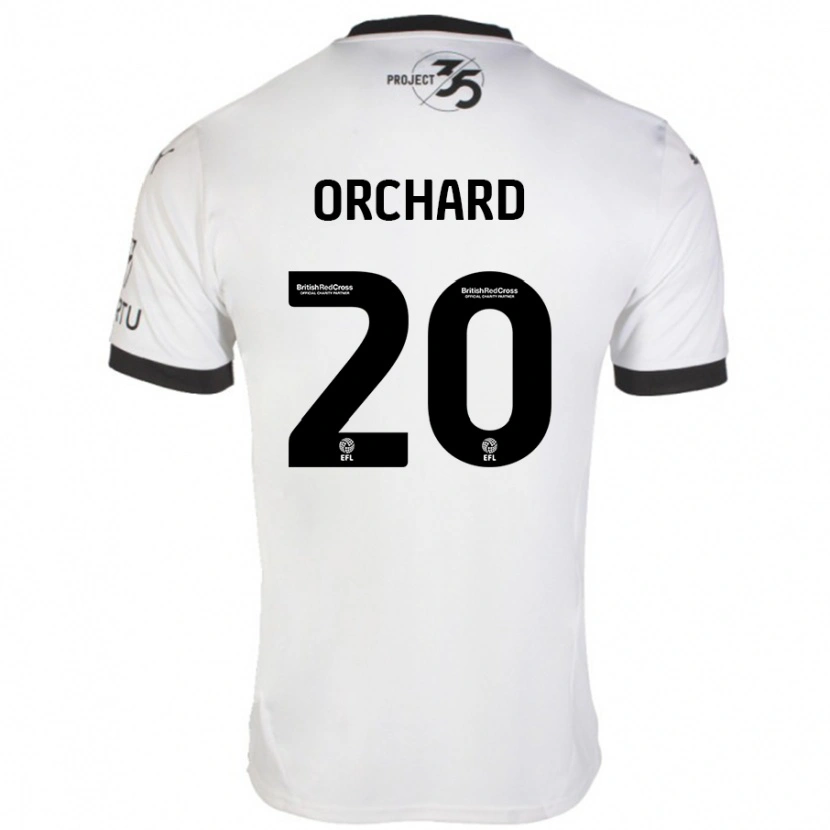 Danxen Børn Fern Orchard #20 Hvid Sort Udebane Spillertrøjer 2024/25 Trøje T-Shirt