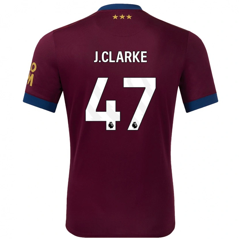 Danxen Børn Jack Clarke #47 Brun Udebane Spillertrøjer 2024/25 Trøje T-Shirt