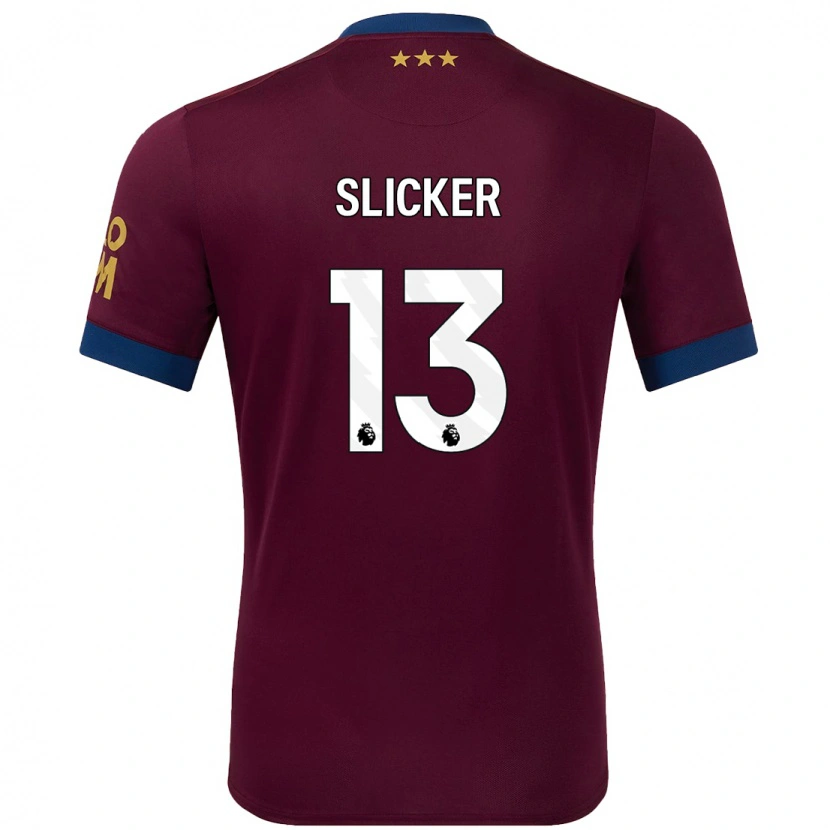 Danxen Børn Cieran Slicker #13 Brun Udebane Spillertrøjer 2024/25 Trøje T-Shirt