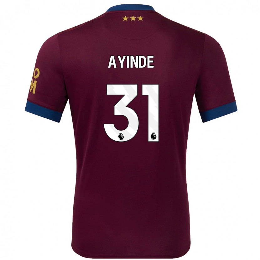 Danxen Børn Leon Ayinde #31 Brun Udebane Spillertrøjer 2024/25 Trøje T-Shirt