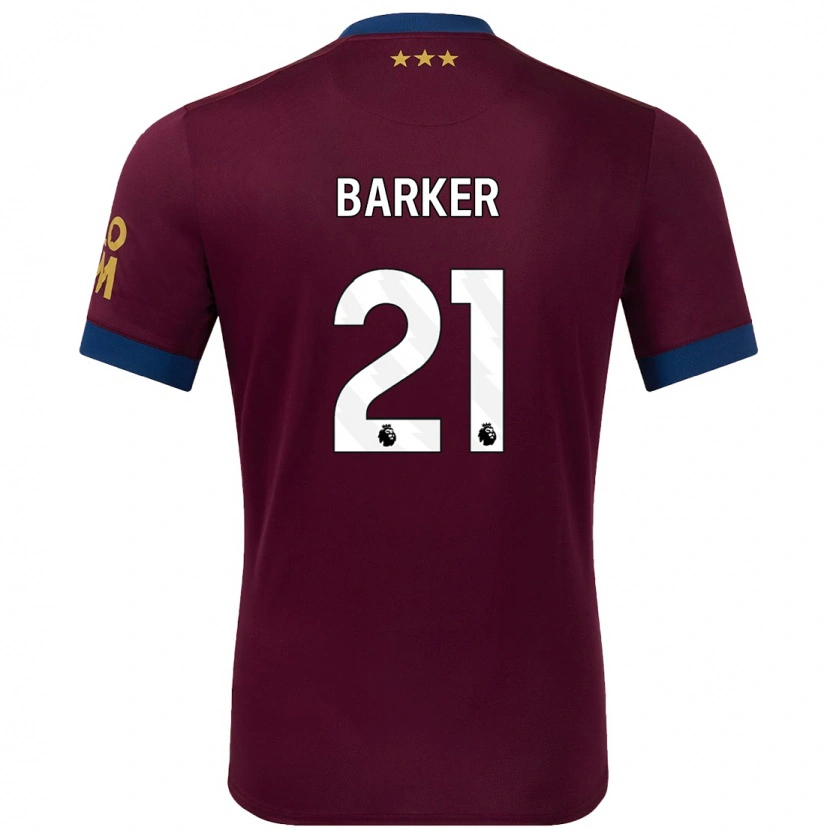 Danxen Børn Maisy Barker #21 Brun Udebane Spillertrøjer 2024/25 Trøje T-Shirt